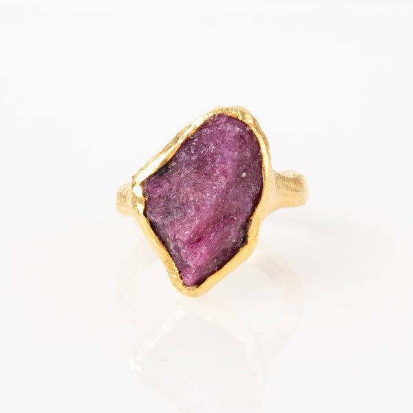 Rough Ruby Ring