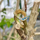 Blue Diamond Ring-Astartelux Jewelry Handmade Sustainable Jewelry