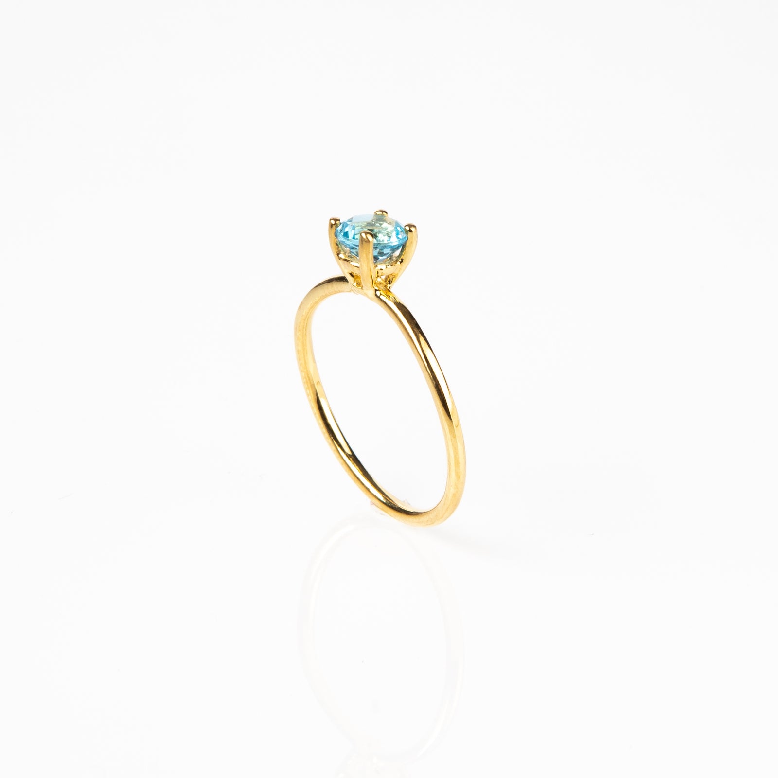 Light Blue Topaz Ring exclusive at Astartelux Jewelry Sustainable